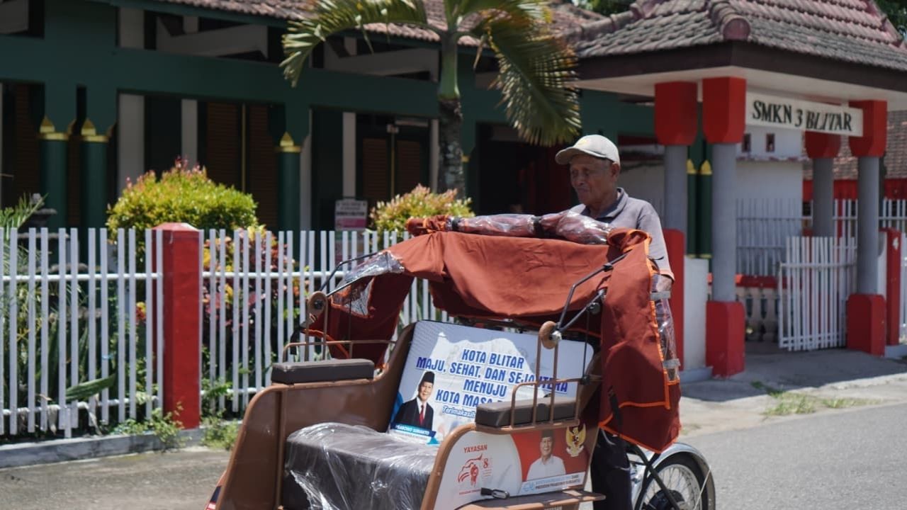Pengadaan Dilengkapi Garansi, 200 Becak Listrik Bantuan Prabowo Subianto Mulai Beroperasi di Blitar