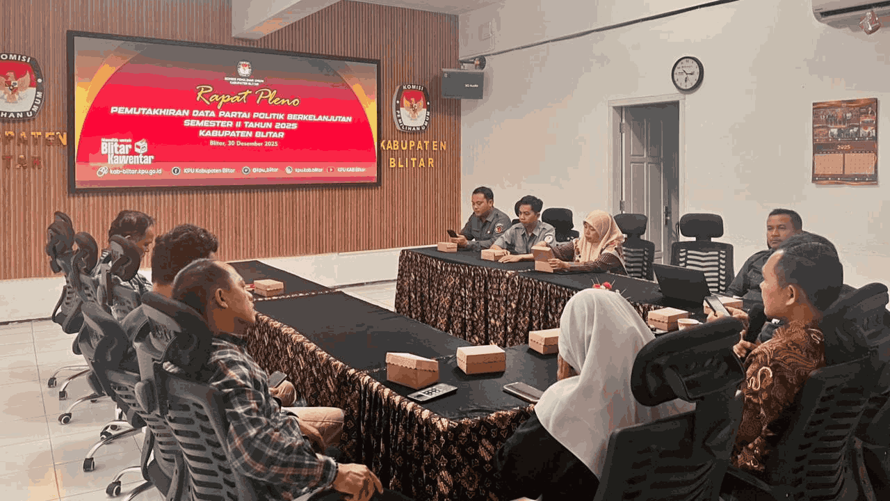 Bawaslu Kabupaten Blitar Ungkap Hanya 8 Parpol Tuntaskan Pemutakhiran Data