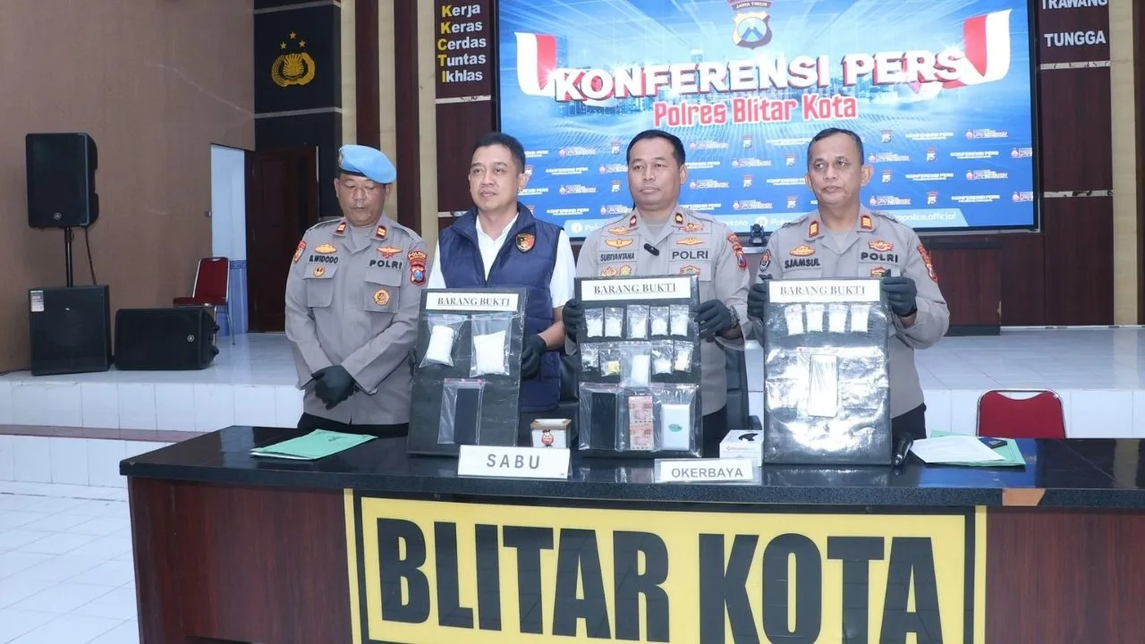 Residivis Baru Bebas Januari, Kembali Ditangkap Polres Blitar Kota Saat Bawa 85 Gram Sabu