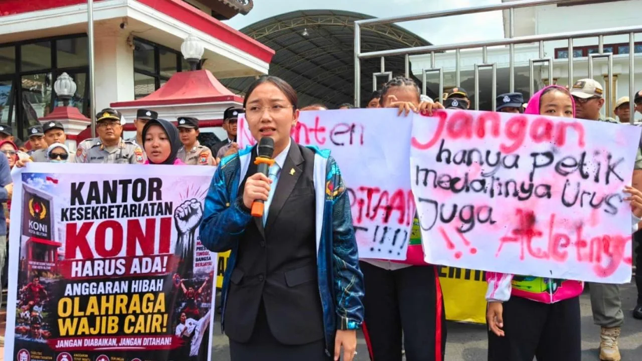 Dituding Ajak Pelajar Ikut Demo KONI Kota Blitar, Elim Tyu Samba Bantah Adanya Mobilisasi