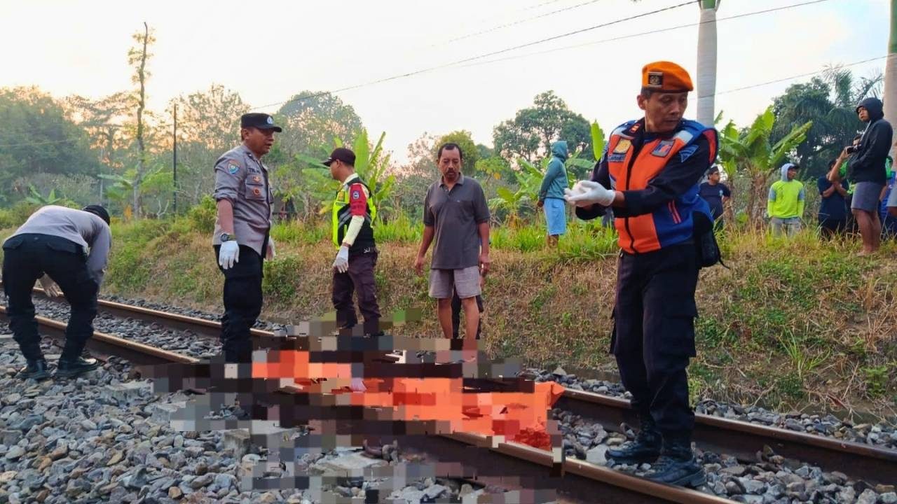 Dapat Laporan Dari Masinis, Pria 55 Tahun Tewas Tertabrak KA Majapahit di Perlintasan Garum Blitar