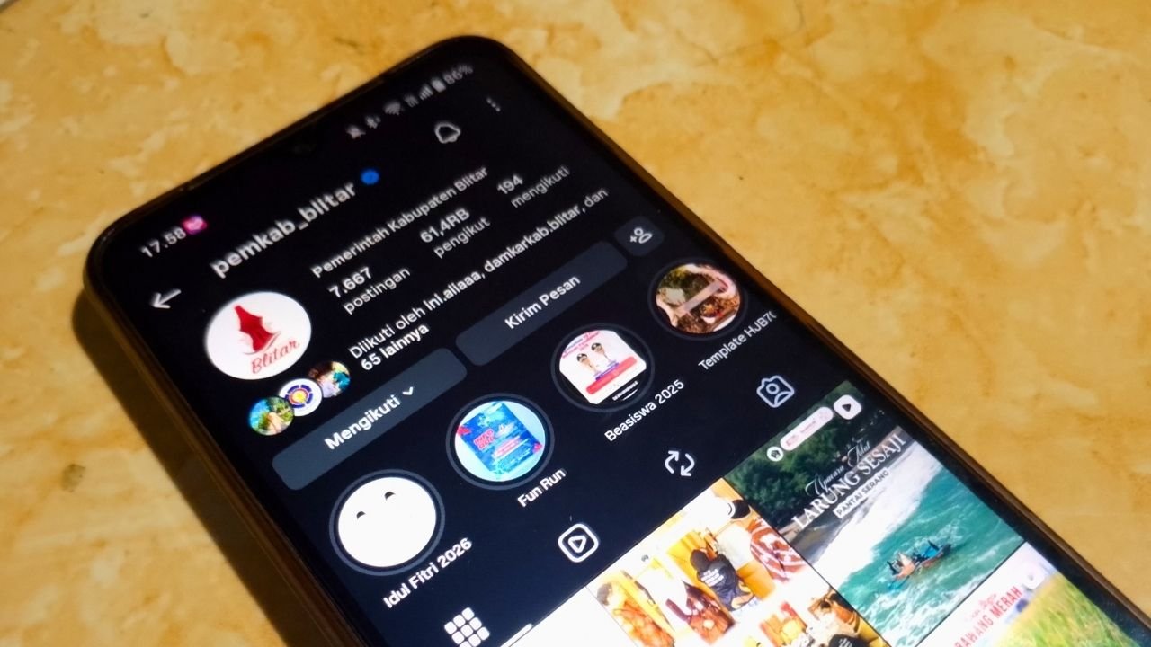 Sempat Diretas, Akun Instagram Pemkab Blitar Berhasil Dipulihkan dan Kembali Normal